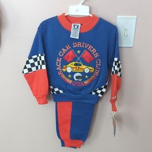 Vintage joggles Race Car Drivers Club Kids Sweatshirt and Pants Set